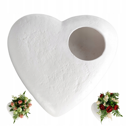 Ceramické srdce – elegantná báza pre náhrobné a dekoračné kompozície